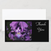 Carte De Remerciements Remerciez l'iris pourpre Vous-Profond (Devant / Derrière)