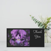 Carte De Remerciements Remerciez l'iris pourpre Vous-Profond (Debout devant)