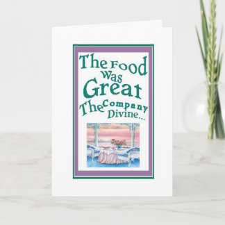 Carte De Remerciements Remerciez- quevous-Le la nourriture était grande,