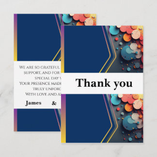 Carte De Remerciements Remerciez vos proches avec ce beau mariage 
