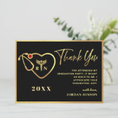 Carte De Remerciements Remise de diplôme à l'école d'infirmières moderne  (Debout devant)