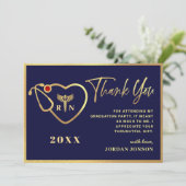 Carte De Remerciements Remise de diplômes de l'école d'infirmières modern (Debout devant)