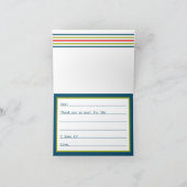 Carte De Remerciements Remplissez le champ de l'enfant en blanc. (Intérieur)