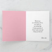 Carte De Remerciements renard bois, mignon (Intérieur)