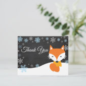 Carte De Remerciements Renard de Noël (Debout devant)