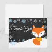 Carte De Remerciements Renard de Noël (Devant / Derrière)