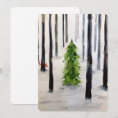 Carte De Remerciements rencontre hivernale (Devant / Derrière)