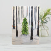 Carte De Remerciements rencontre hivernale (Debout devant)