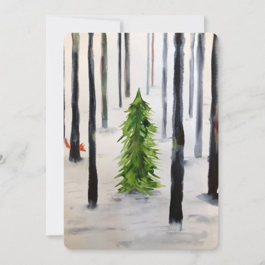 Carte De Remerciements rencontre hivernale (Devant)