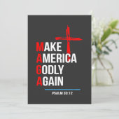 Carte De Remerciements Rendre à l'Amérique sa grandeur Trump Inaguration (Debout devant)