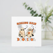 Carte De Remerciements Rendre les cheveux drôle Fantôme Coiffeur Hallowee (Debout devant)