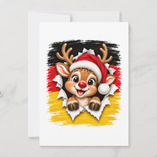 Carte De Remerciements Renne allemand de Noël