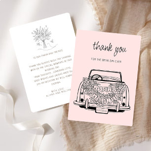 Carte De Remerciements Renouvellement de vœux de mariage simple écriture