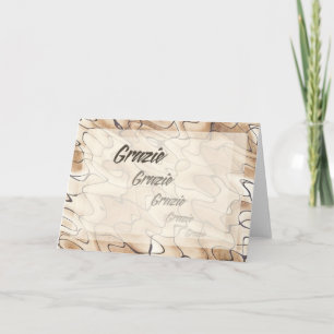 Carte De Remerciements Repeated Thanks in Italian