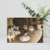 Carte De Remerciements Répétition de ballet sur scène par Edgar Degas (Debout devant)
