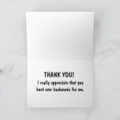 Carte De Remerciements Replier vers l'arrière (Intérieur)