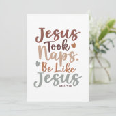 Carte De Remerciements Repos sacré - Mark 4:38 Christian Design (Debout devant)