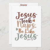 Carte De Remerciements Repos sacré - Mark 4:38 Christian Design (Devant / Derrière)