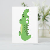 Carte De Remerciements Reptile alligator (Debout devant)