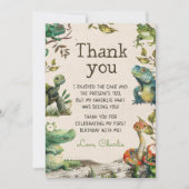 Carte De Remerciements Reptile Kids 1er anniversaire (Devant)