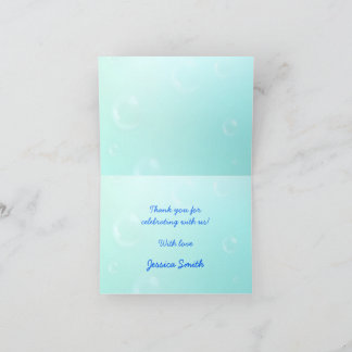 Carte De Remerciements Requin et Starfish Cute Kawaii Baby shower