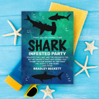 Requin infesté n'importe quel âge fête d'anniversa