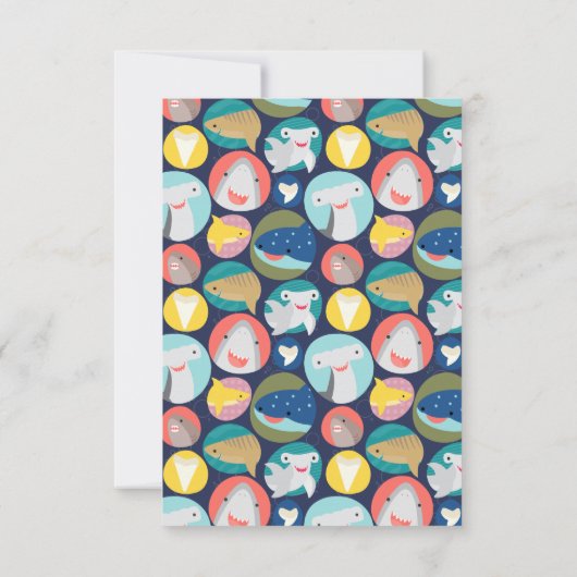 Carte De Remerciements Requin mignon (Dos)