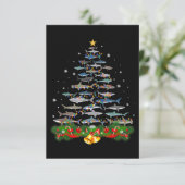 Carte De Remerciements Requin Noël Arbre de requin Amateurs de cadeaux (Debout devant)
