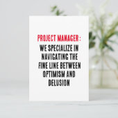 Carte De Remerciements Responsables de projet Nous sommes spécialisés dan (Debout devant)