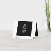 Carte De Remerciements Restez calme et continuez - Créez votre propre (Dos)