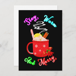 Carte De Remerciements Restez Chaleureux Et Joyeux Flacons De Neige À La