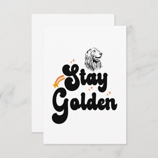 Carte De Remerciements Restez Golden Super Retriever Chien Animaux Animau (Devant / Derrière)