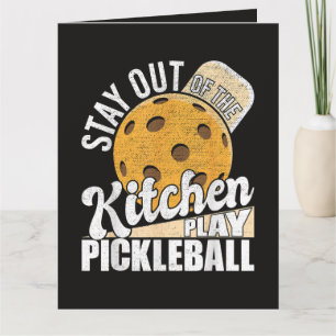 Carte De Remerciements Restez hors de la cuisine, jouez au pickleball