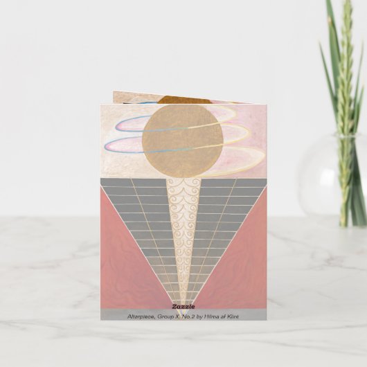 Carte De Remerciements Retable, Groupe X, No.2 par Hilma af Klint (Dos)