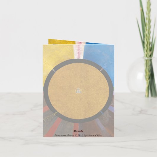 Carte De Remerciements Retable, Groupe X, No 3 par Hilma af Klint (Dos)