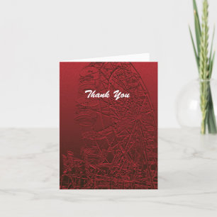 Carte De Remerciements Retirement thank You Red Ferris Wheel