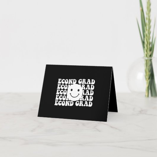 Carte De Remerciements Retour à l'école Enseignant de deuxième année (Devant)