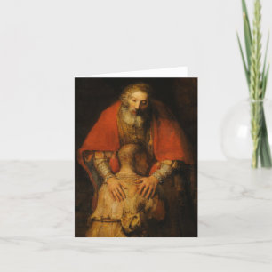 Carte De Remerciements Retour du fils prodigue par Rembrandt van Rijn