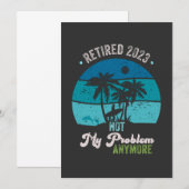 Carte De Remerciements Retraité 2023 Pas mon problème Plus Retraite (Devant / Derrière)