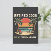 Carte De Remerciements Retraite 2025 Plus mon problème (Debout devant)