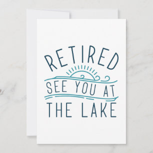 Carte De Remerciements Retraité À Vous Revoir Au Lac