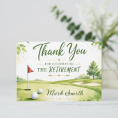 Carte De Remerciements Retraite de golf (Debout devant)