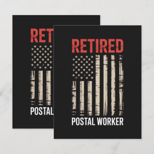 Carte De Remerciements Retraite de travailleur postal à la retraite