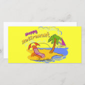 Carte De Remerciements Retraite heureuse (Devant / Derrière)