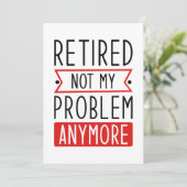 Carte De Remerciements Retraité Plus Mon Problème (Debout devant)