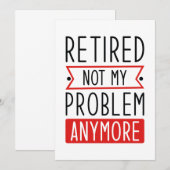 Carte De Remerciements Retraité Plus Mon Problème (Devant / Derrière)