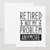 Carte De Remerciements Retraité Plus Mon Problème Maintenant (Devant / Derrière)