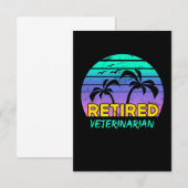 Carte De Remerciements Retraité Vétérinaire Retraité (Devant / Derrière)
