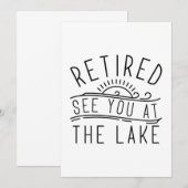 Carte De Remerciements Retraité Vous Voir Au Lac (Devant / Derrière)