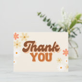 Carte de remerciements rétro (Debout devant)